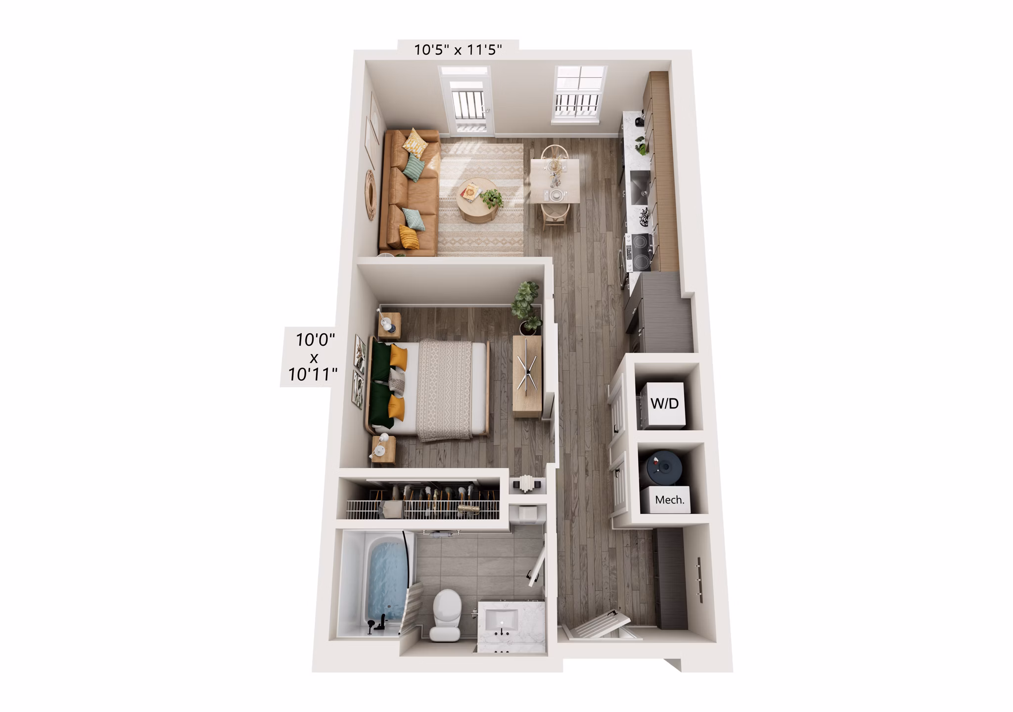 S1A floor plan at Alta Lofts on the Levee Apartments